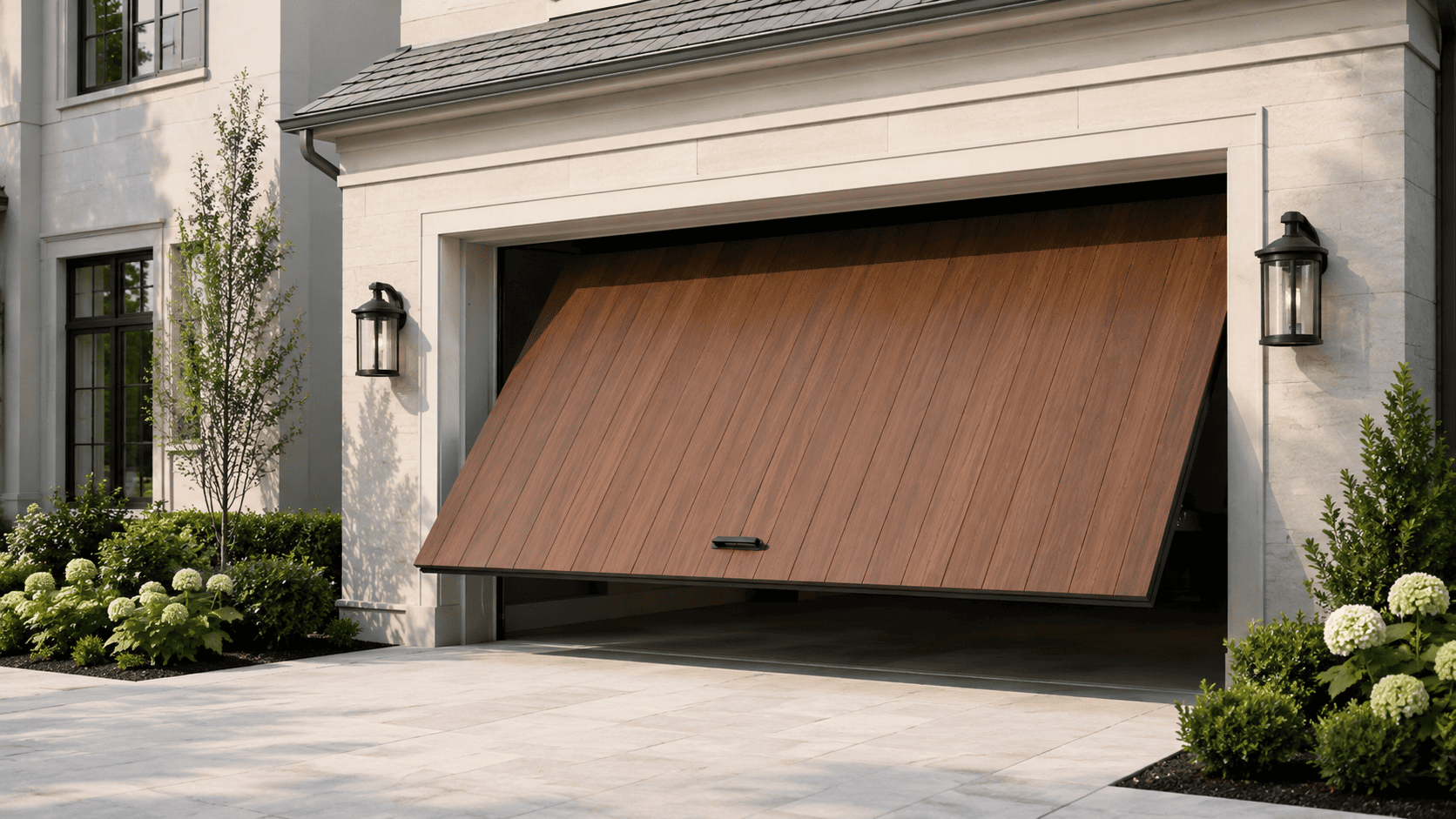 Garage door repair in progress — Warrawee